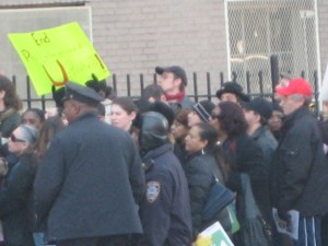 anti-Blige Protesters from scores of Bronx HSs converge on the Fordham HS for the Arts